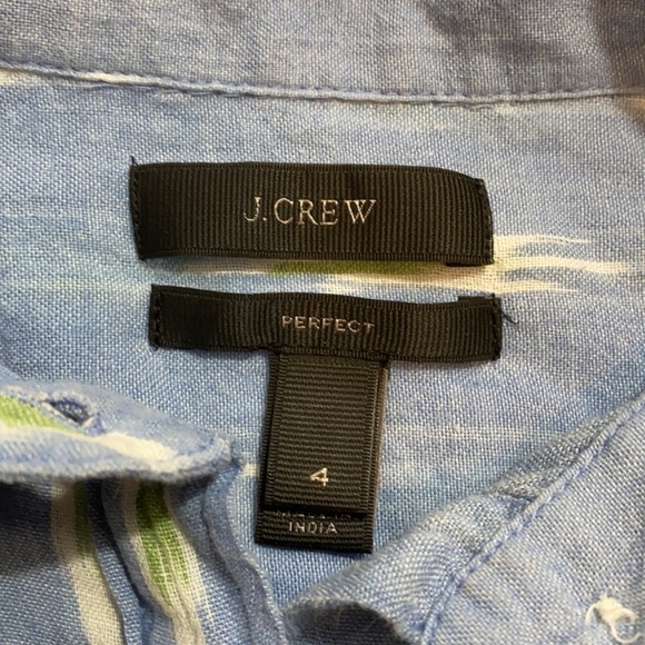 💰J.Crew  100% Cotton blue and green button down shirt - Picture 3 of 6